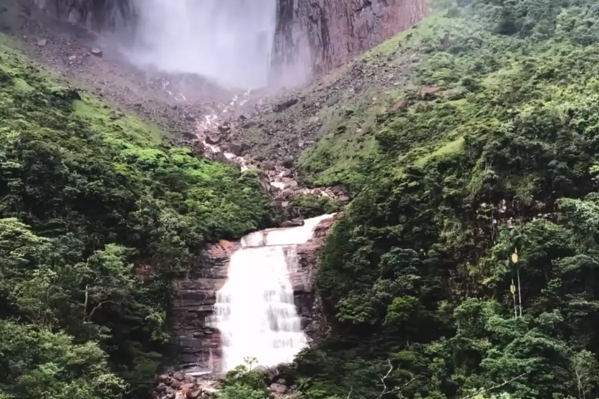 Angel Falls waterfall located in southeast Venezuela